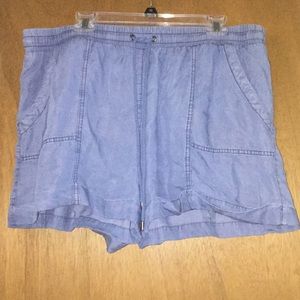 flowy denim shorts